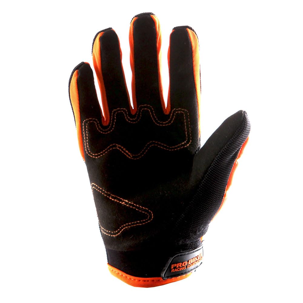 1Storm Adult Motocross Gloves Motorcycle Bmx Mx Atv Dirt Bike Bicycle Skeleton Cycling Gloves Orange