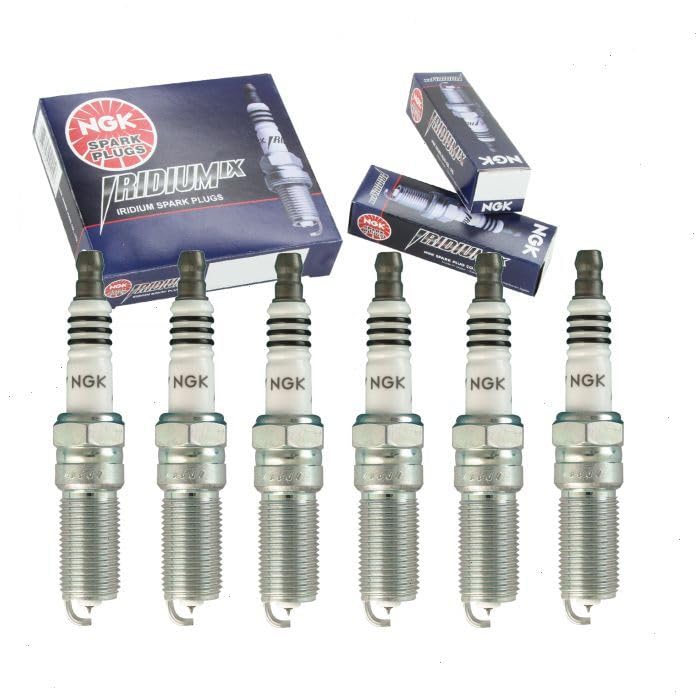6 pc NGK Iridium IX Spark Plugs compatible with Ford Expedition 3.5L V6 2015-2019