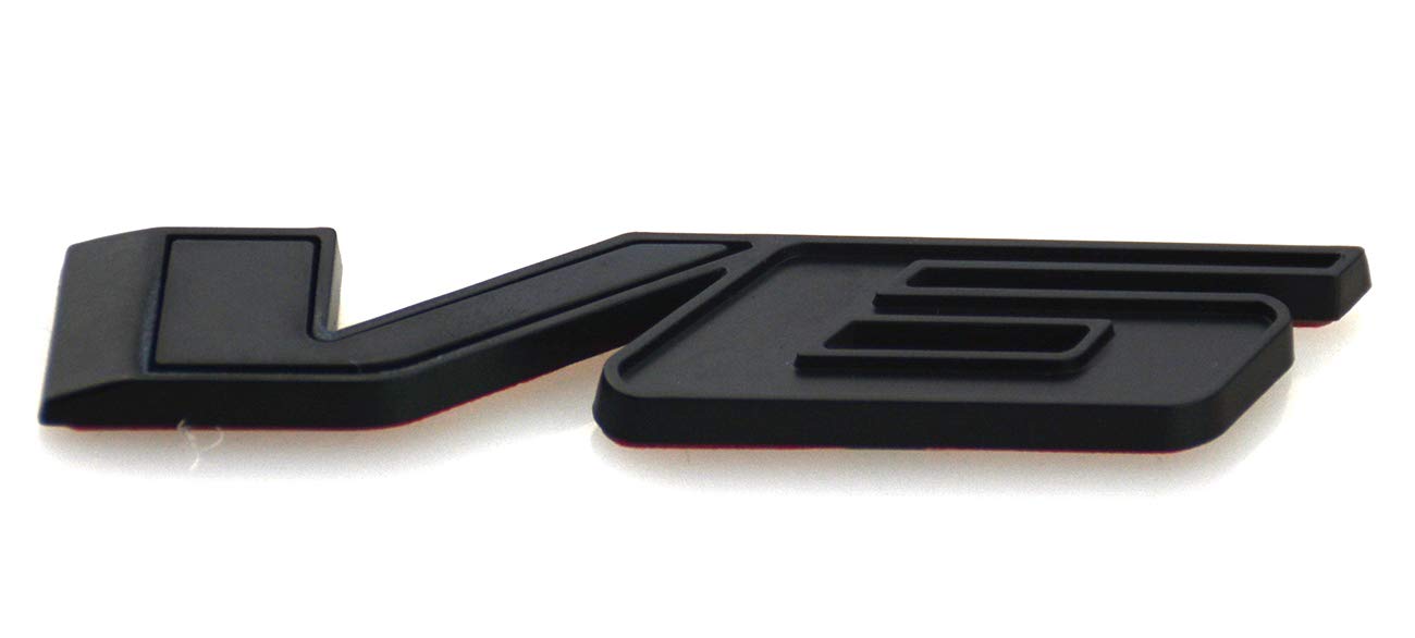 1 Pc V6 Emblem 3D Badge Nameplate Sticker Decal Replacement For 17-20 Canyon Colorado (Matt Black)