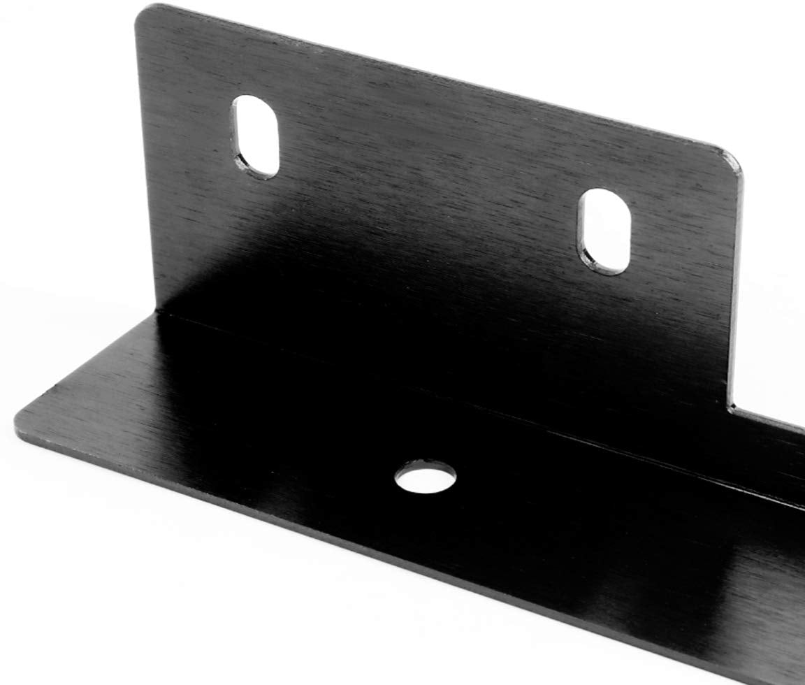 Icbeamer Black Universal Front Aluminum Bumper License Plate Mount Relocator Frame Bracket Holder Bar [Drilling Require]