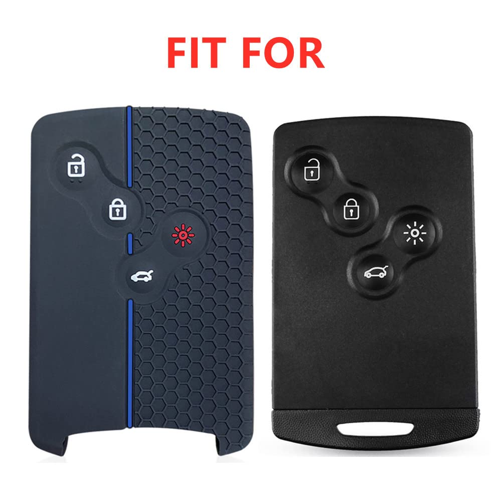 Otmik Silicone Car Key Cover Case Compatible With Renault Megane 3 Laguna Clio 4 Captur Durable Soft Key Shell