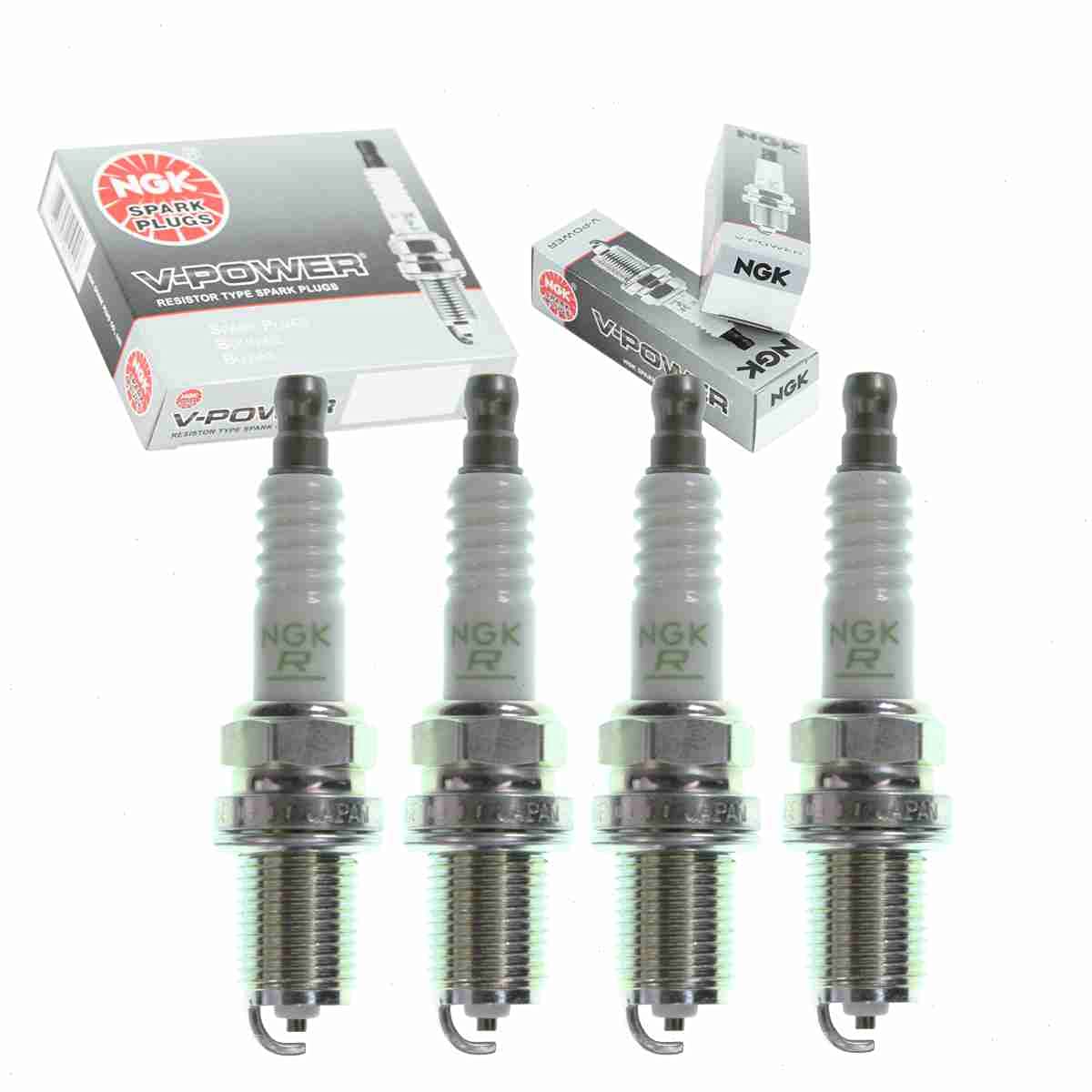 4 pc NGK V-Power Spark Plugs compatible with Scion tC 2.4L L4 2005-2010