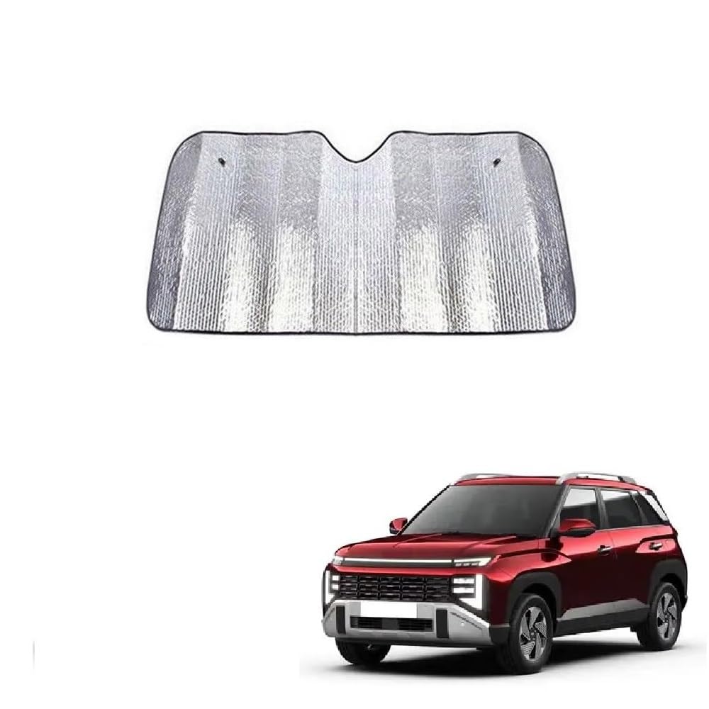 Car Windshield Silver Parking Foldable Sunshade for Heat Protection Useful on Front and Rear Windshield Glass Suitable for Venue