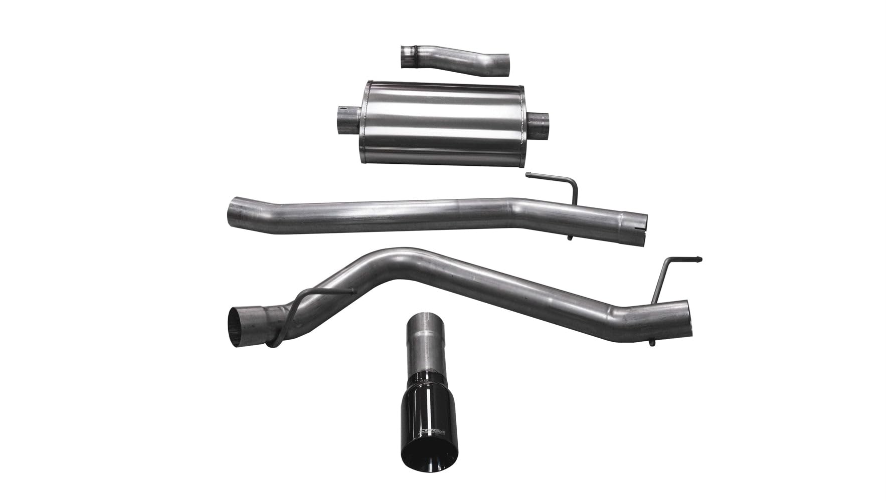 Corsa Exhaust 21060Blk Stainless Steel Cat Back Exhaust System Fits Jeep Gladiator Includes Muffer,Silver