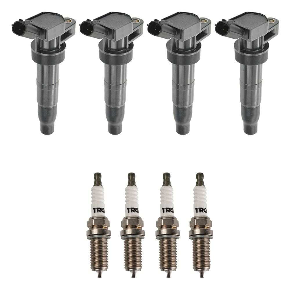 Trq Ignition Kit Ignition Coil Spark Plugs Compatible With 2008 Hyundai Sonata Kia Optima 2007-2008 Rondo