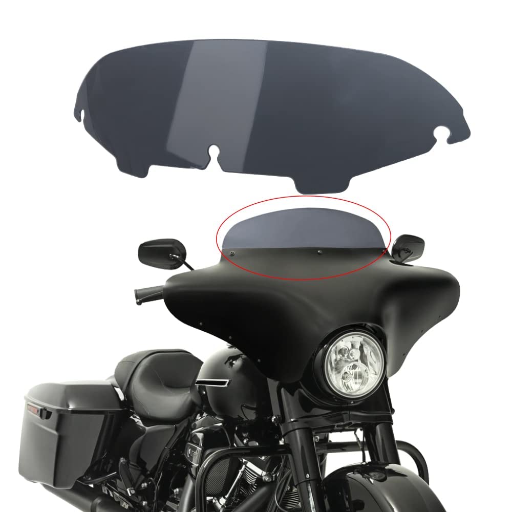 Smoke 4.5'' Windshield Windscreen Compatible For 1996-2013 Harley Davidson Touring Street Glide Electra Glide Flht Flhtcu Ultra