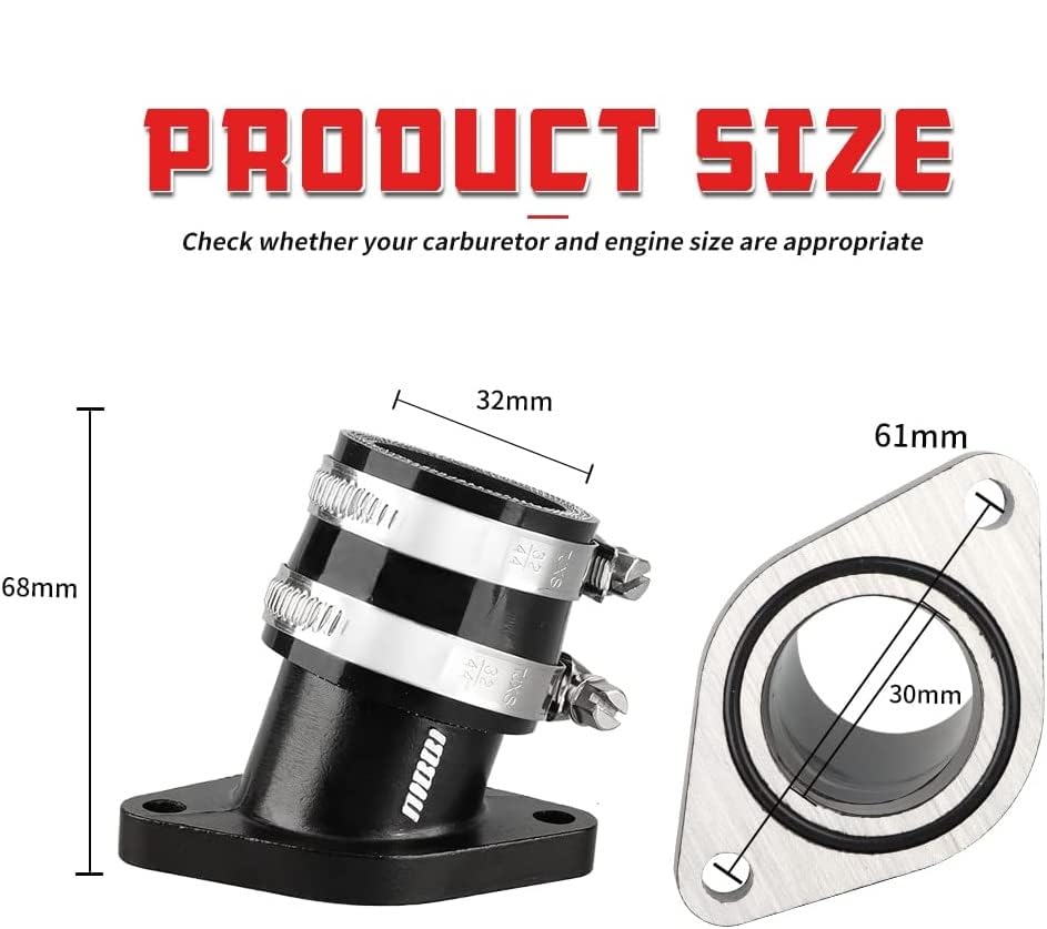 Nibbi Motorcycle Intake Manifold,Carburetor Boot Joints,Intake Manifold Air Joint Boot Connector For Motorcross Dirt Bike Cqr250 Crf