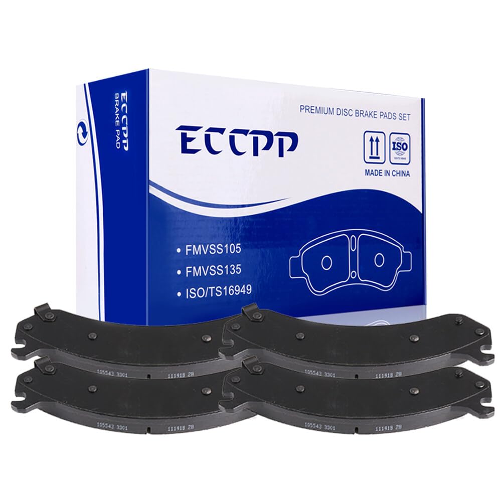 Automuto 4Pcs Front Semi-Metallic Disc Brake Pads Set D784 For Cadillac Deville Dts For Chevrolet Avalanche 2500 Express 2500 Ex