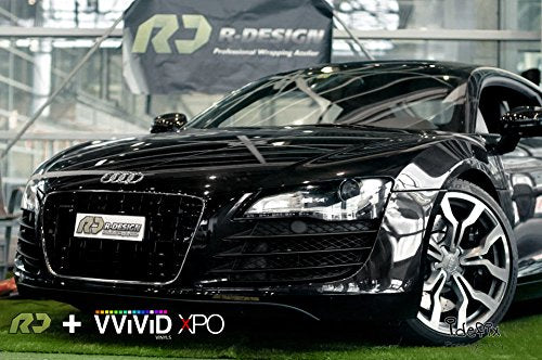 Vvivid Gloss Black Vinyl Wrap Adhesive Film Air Release Decal Sheet (25Ft X 5Ft)
