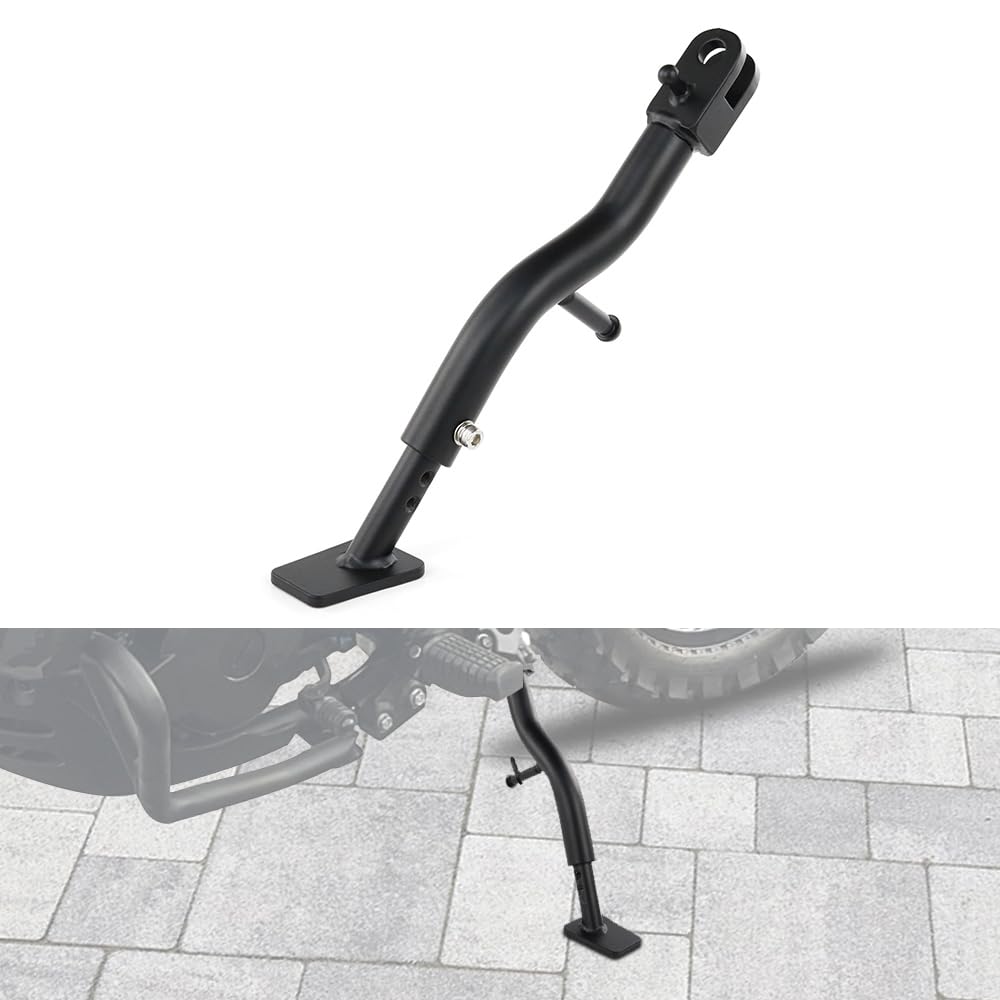 Xitomer 0-1 Inch Motorcycle Adjustable Kickstand Fit For 2023 2022 Klr650 2008-2018 Klr650 Adjustable Side Stand (Adjustable 0-2.4 Inch)