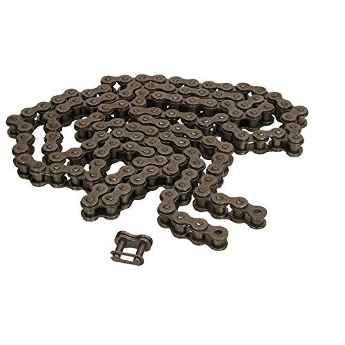 JT Chain JTC420HDR126SL (420 Series) Black Steel 126 Link Heavy Duty Non O-Ring Chain with Connecting Link
