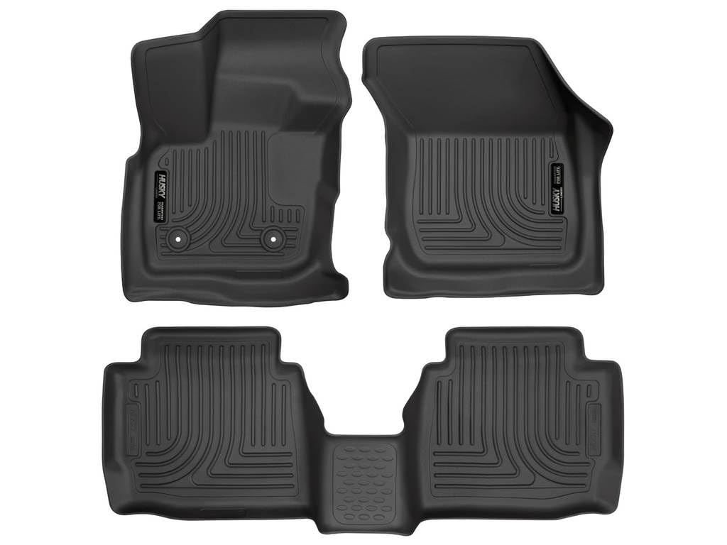 Husky Liners Weatherbeater Floor Mats | Fits 2017 - 2020 Ford Fusion & Lincoln MKZ | Front & 2nd Row, 3-pc Black - 98791