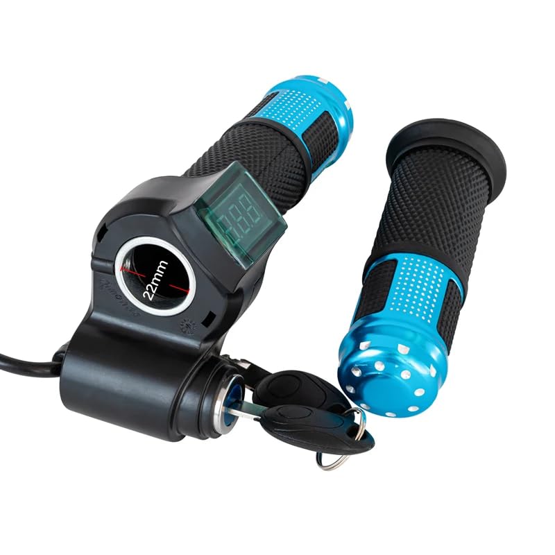 doinal Electric Twist Throttle 12-84V with Voltage Display, LED THROTTLE, Medium Size, Upgraded 5 Wire Design