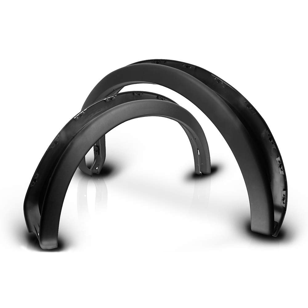 FREEMOTOR802 Compatible With 2009-2014 Ford F-150 Fender Flares OE Factory Style Unpainted Black 4Pc Set Car Wheel Arches