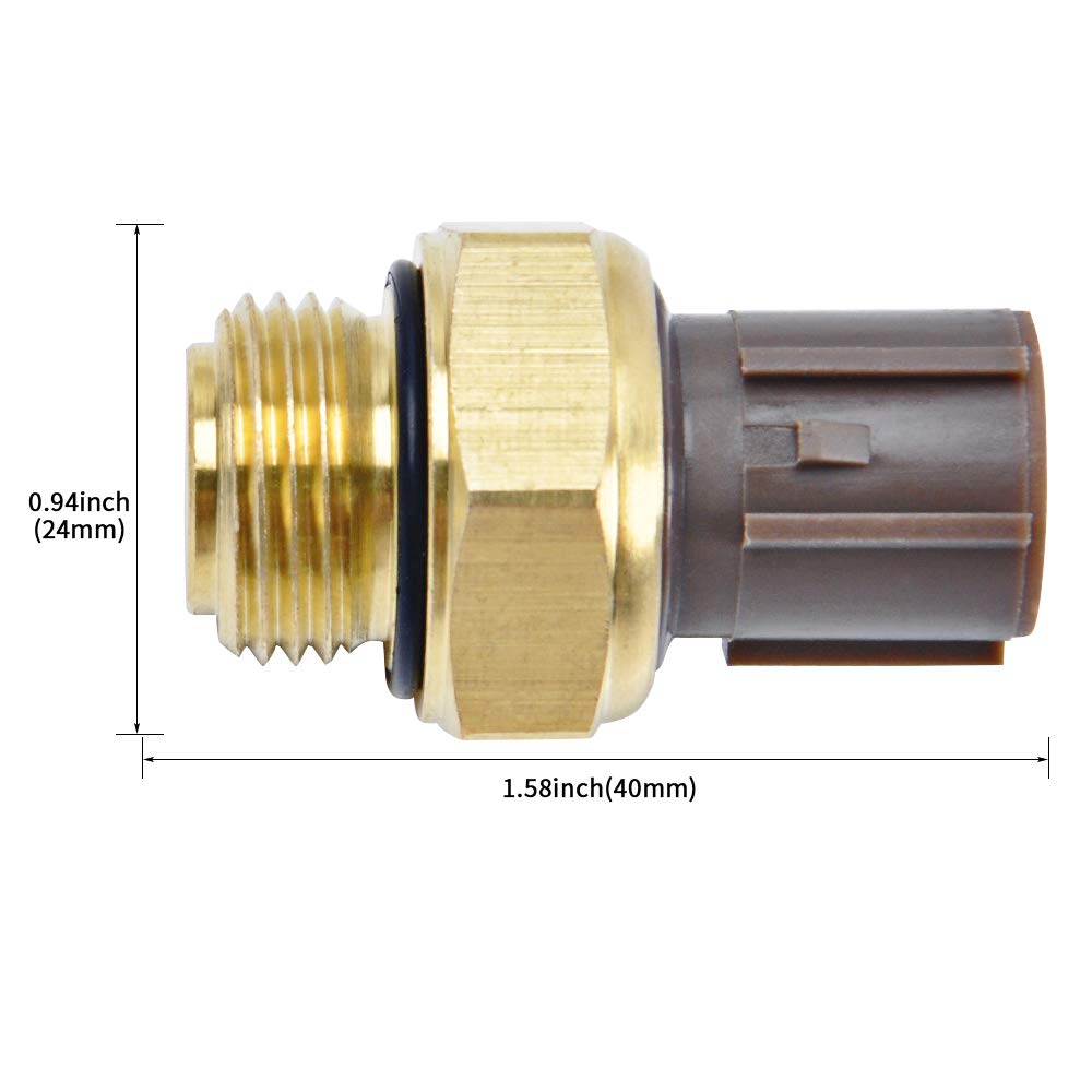 Otuayauto Radiator Coolant Fan Switch Water Temperature Sensor - Replacement For 1992-2002 Honda Accord, 92-01 Civic, 97-06 Cr-V