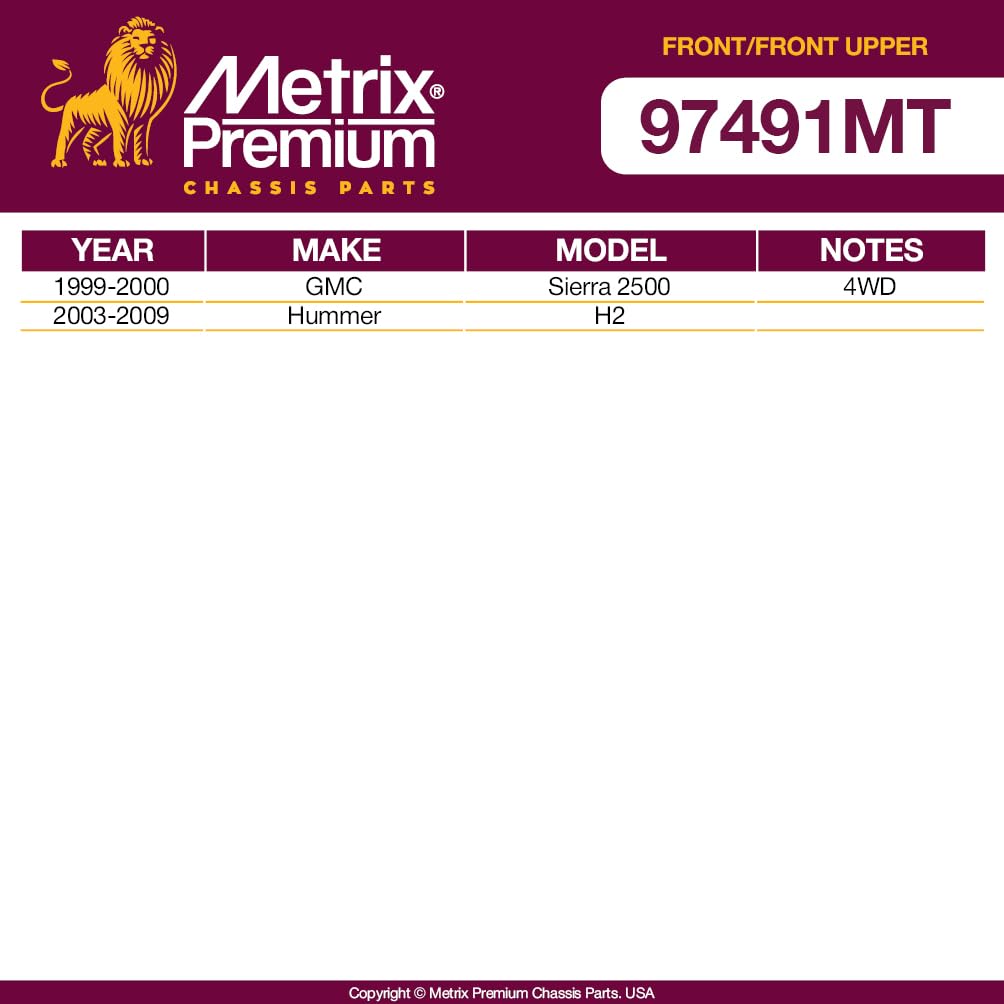 Metrix Premium Chassis Parts - 4 Pc Front Upper Control Arm & Front Sway Bar Stabilizer End Link Kit Fits 02-06 Chevrolet Avalan