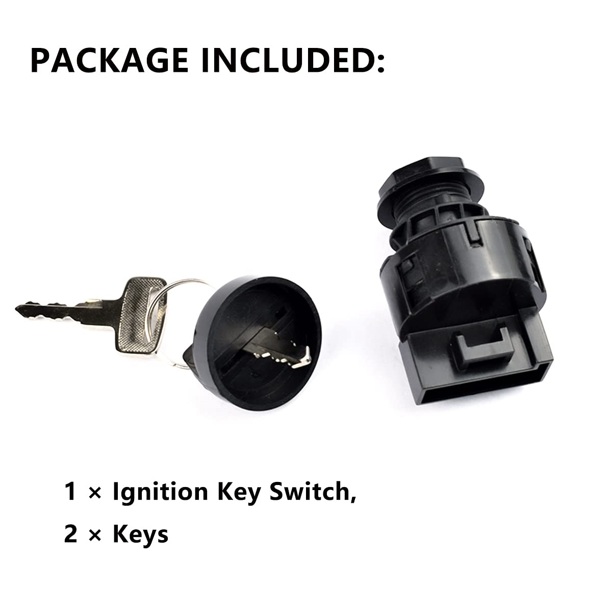 Ignition Key Switch Compatible With Polaris Sportsman 400 500 570 600 700 800 Ranger 400 425 500 570 700 800 900 1000 Rzr 570 800 900 Xp 1000 Replace 4011002 4012165 Off/On/Start 3 Position
