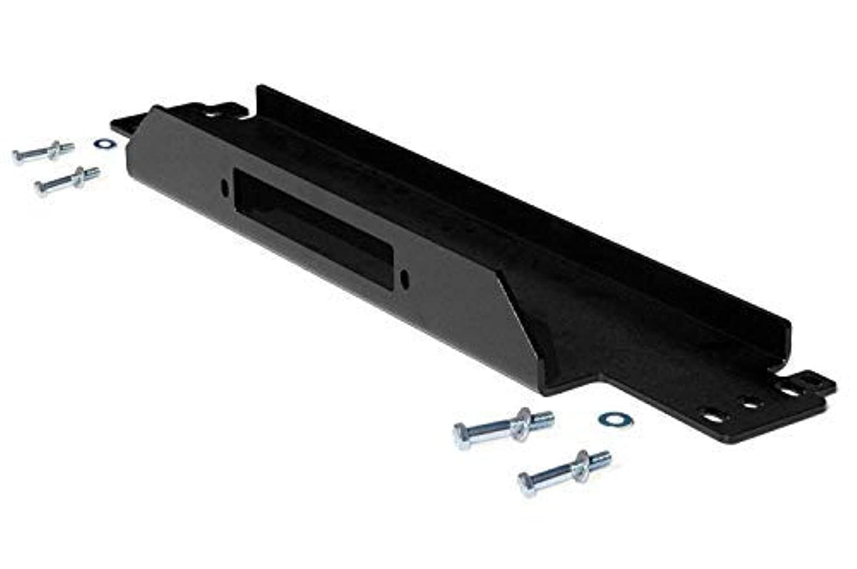 Rough Country Winch Mounting Plate For 1987-2006 Jeep Wrangler Tj/Yj - 1189, Front, Black