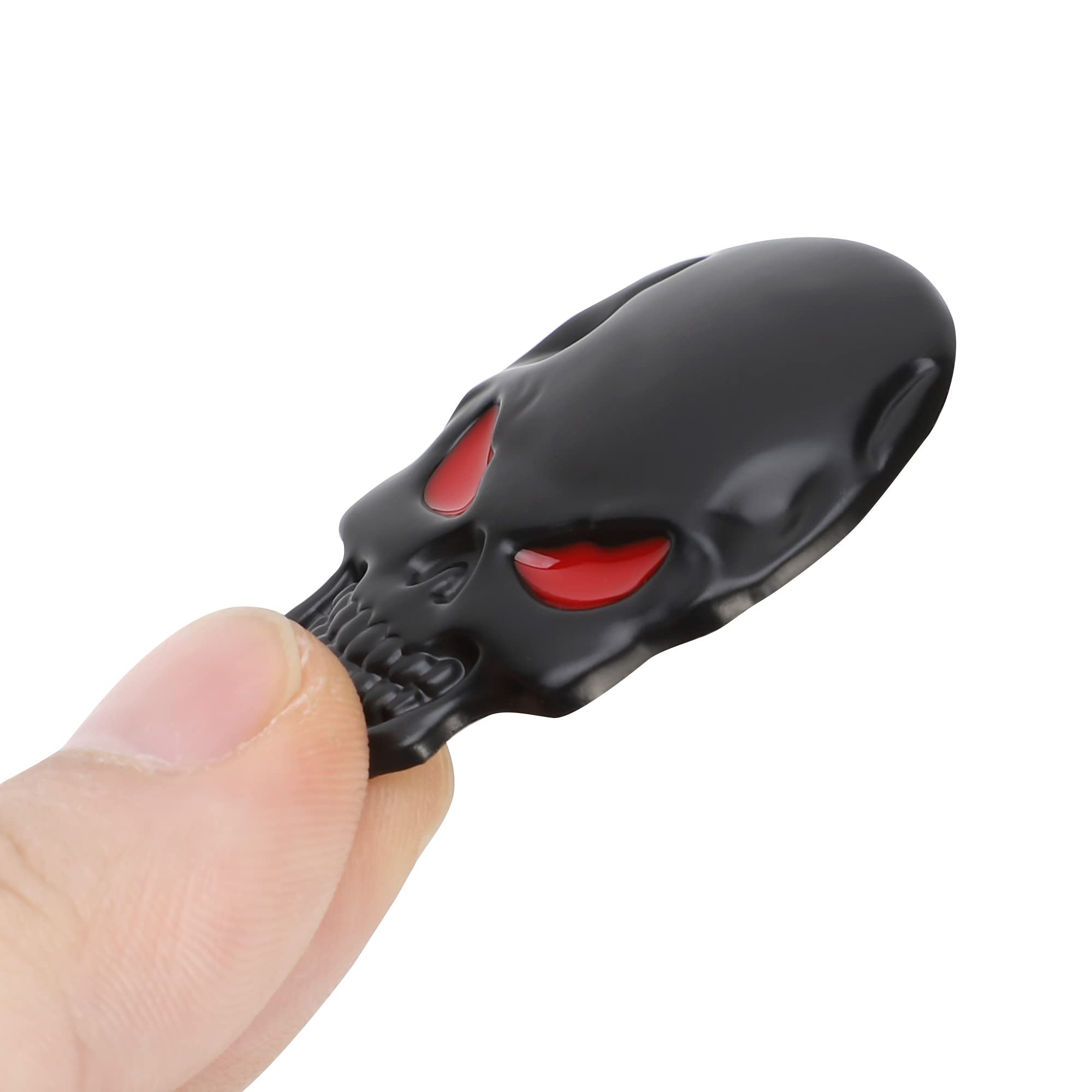 Tomall 2Pcs Skeleton Skull Logo Devil Death Emblem Badge 3D Metal Decals Stickers Decoration For Cars Trucks Motorcycle Mobile P