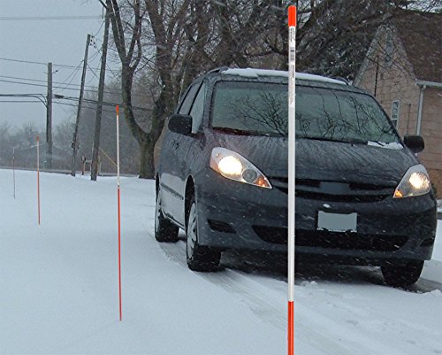 Blazer International 381Odm-24 Orange 48-Inch Fiberglass Pole Reflective Driveway Marker, 24 Pack