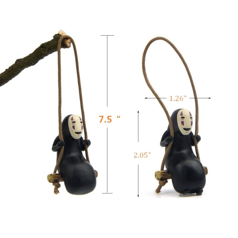 Studio Anime Merch Car Accessories Set - 1 Faceless Male Car Pendant And 40 Soot Sprites Car Rearview Mirror Accessories