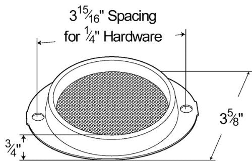 2x Steel 3'' Lens 2-Hole Mounting Amber Reflectors Grote #40193