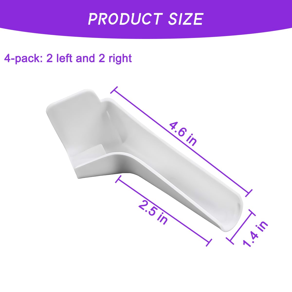 Mandark 4PCS RV Gutter Spouts, Camper Left & Right Rain Guttering Spout Extensions, RV Exterior Roof Rainwater Protector Accesso