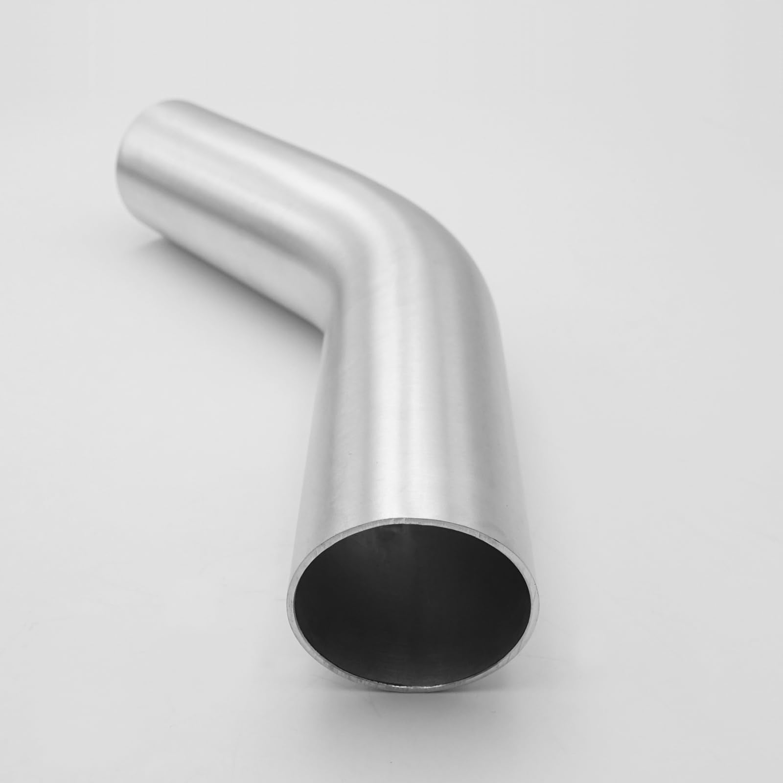Ac Performance 1.75'' (45Mm) Od 45 Degree Aluminum Elbow Intercooler Pipe Air Intake Tube, 1.5D Radius, Brushed Finish