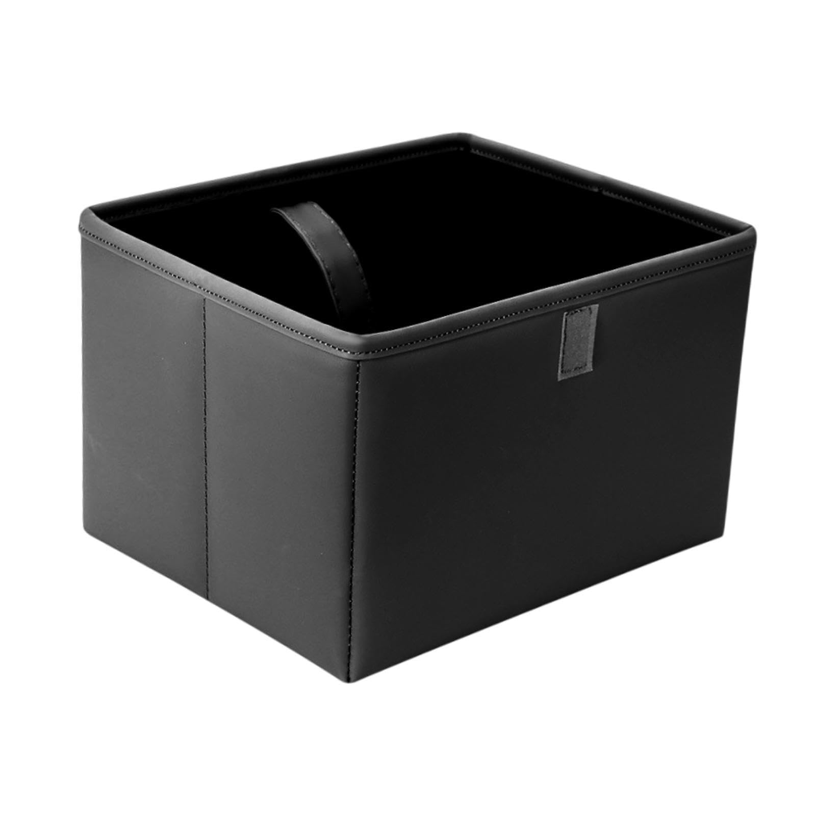 Lyla Foldable Back Seat Car Trash Bin Portable Tear Resistant with Hanging Straps Black