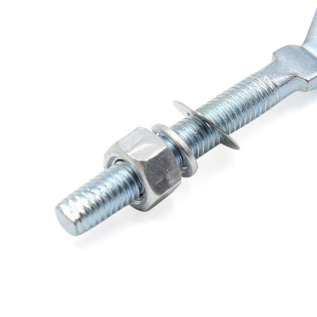 Uxcell 2Pcs 18Mm Dia Hole Silver Tone Metal Chain Axle Adjuster Tensioner For Motorbike