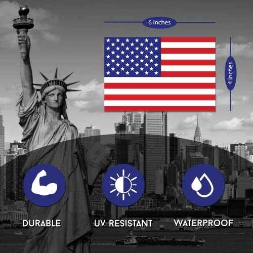 Magnet Me Up: American Flag Automotive Magnet Decal - 4X6 Inches, 2 Pack - Red, White, And Blue - Heavy-Duty Magnetic Vinyl For