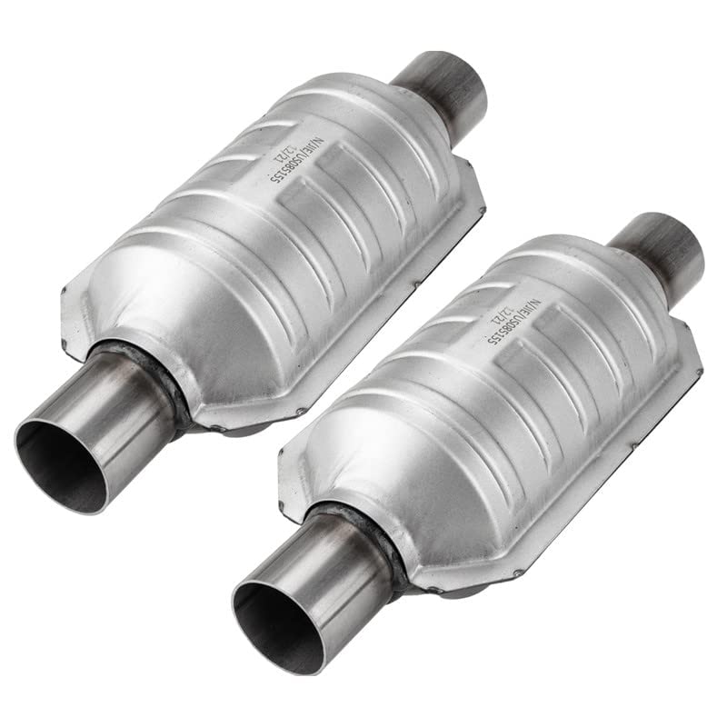 MARSFLUX 2Pcs 2 Universal Inlet/Outlet Catalytic Converter EPA Approved Weld-on, Converter Catalytic Convertidor Automotive Re
