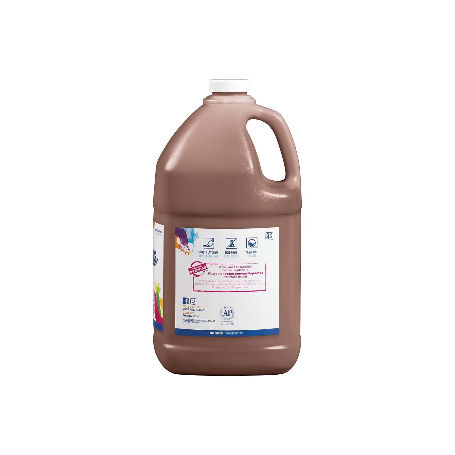 Prang Ready-To-Use Washable Tempera Paint, 1 Gallon Bottle, Brown (10608)