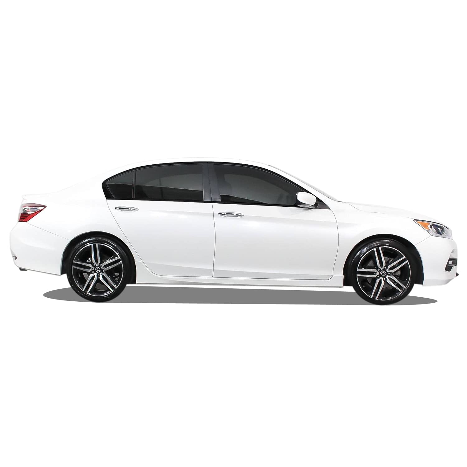 Slickmod Chrome Delete Blackout Vinyl Overlay For 2013-2017 Honda Accord Sedan Window Trim (Gloss Black)