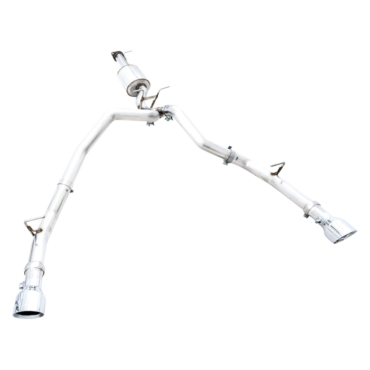 Awe Tuning 19-21 Ram 1500 5.7L (W/Cutouts) 0Fg Dual Rear Exit Cat-Back Exhaust - Chrome Silver Tips - 3015-32005