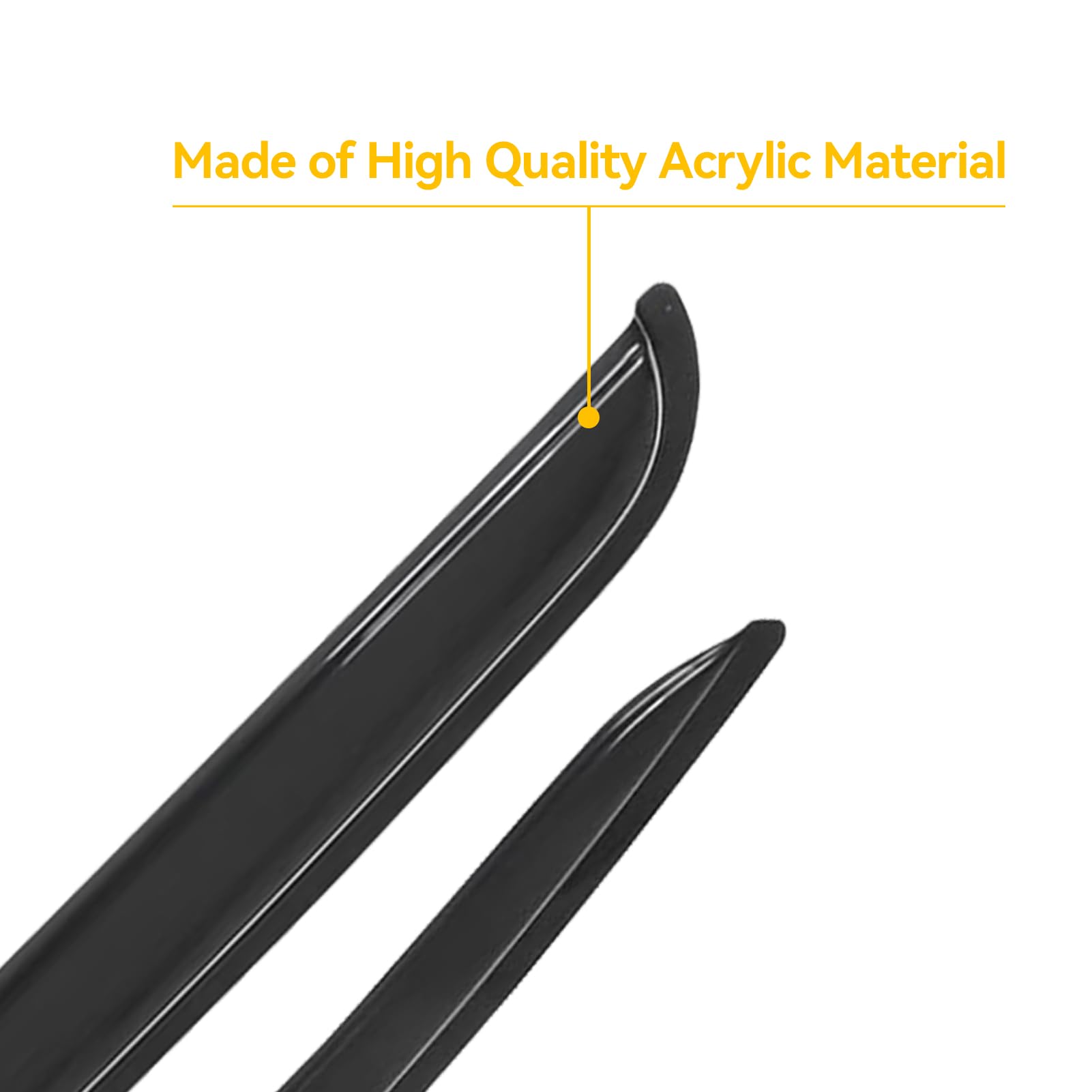 Cxdar Window Rain Guards Visors Shield For 2007-2021 Toyota Tundra Double Cab, Out-Channel Window Vent Wind Shades Deflectors Fo