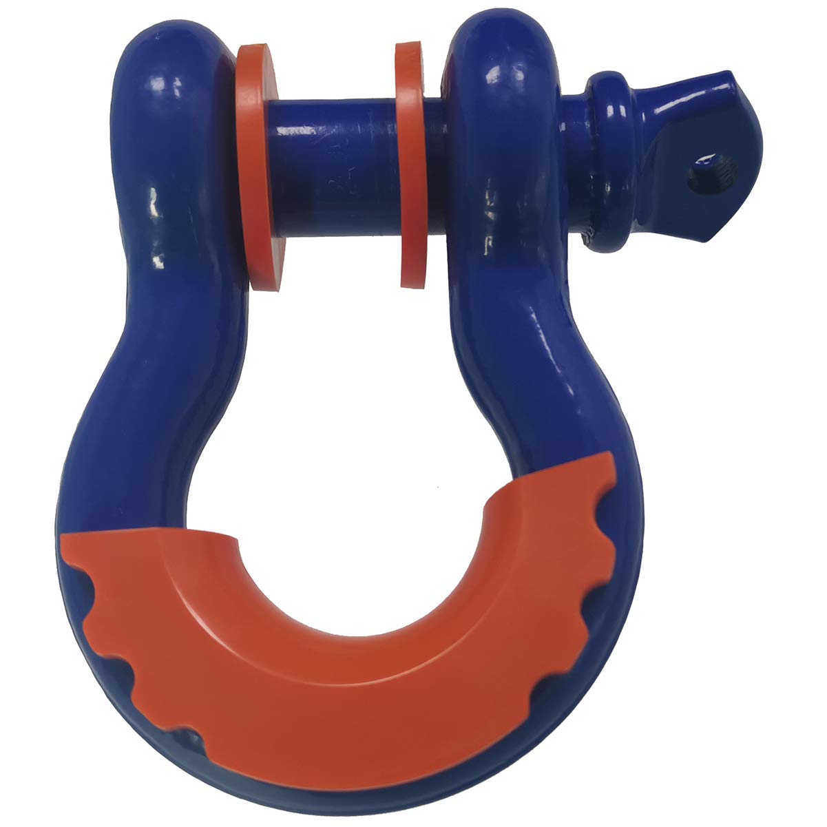 Pack Of 2 D-Ring Shackle Isolators With 4 Pieces Washer For 0.75 Inch Shackle Gear Design D-Ring Isolators Fits Standard 3/4'' S