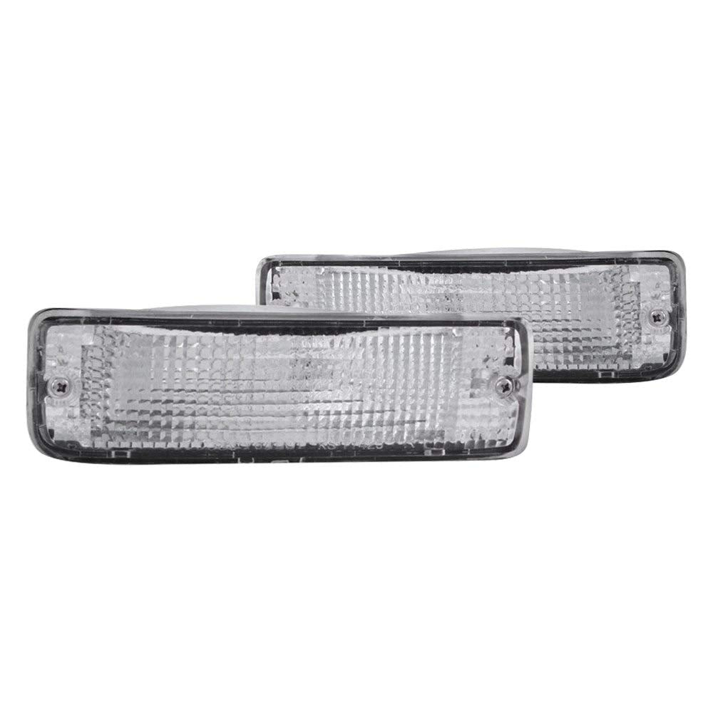 Anzo Usa 511019 Toyota Chrome Clear W/Amber Reflectors Bumper Light Assembly - (Sold In Pairs)