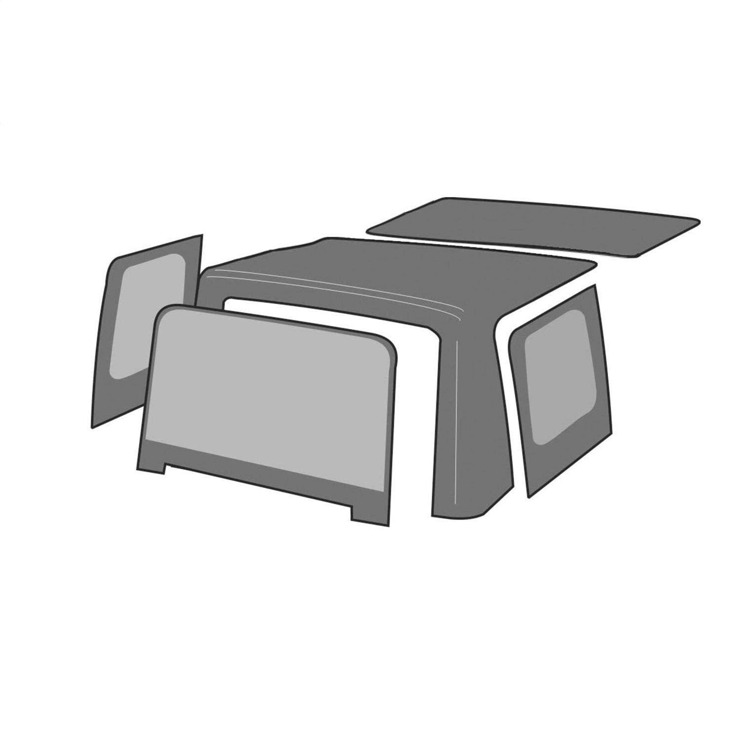 RAMPAGE PRODUCTS Rampage Factory Replacement Soft Top | Vinyl, Black Denim with Clear Windows | 98815 | Fits 1995 - 1998 Suzuki Sidekick/Geo Tracker