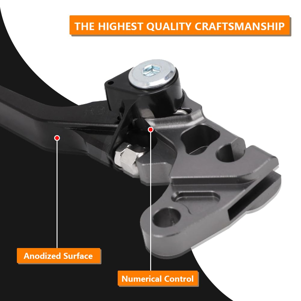 Jfg Racing Motorcycle Brake Lever Folding Levers Cnc For Klx 110 Klx110 Klx110L 2010-2023 Black