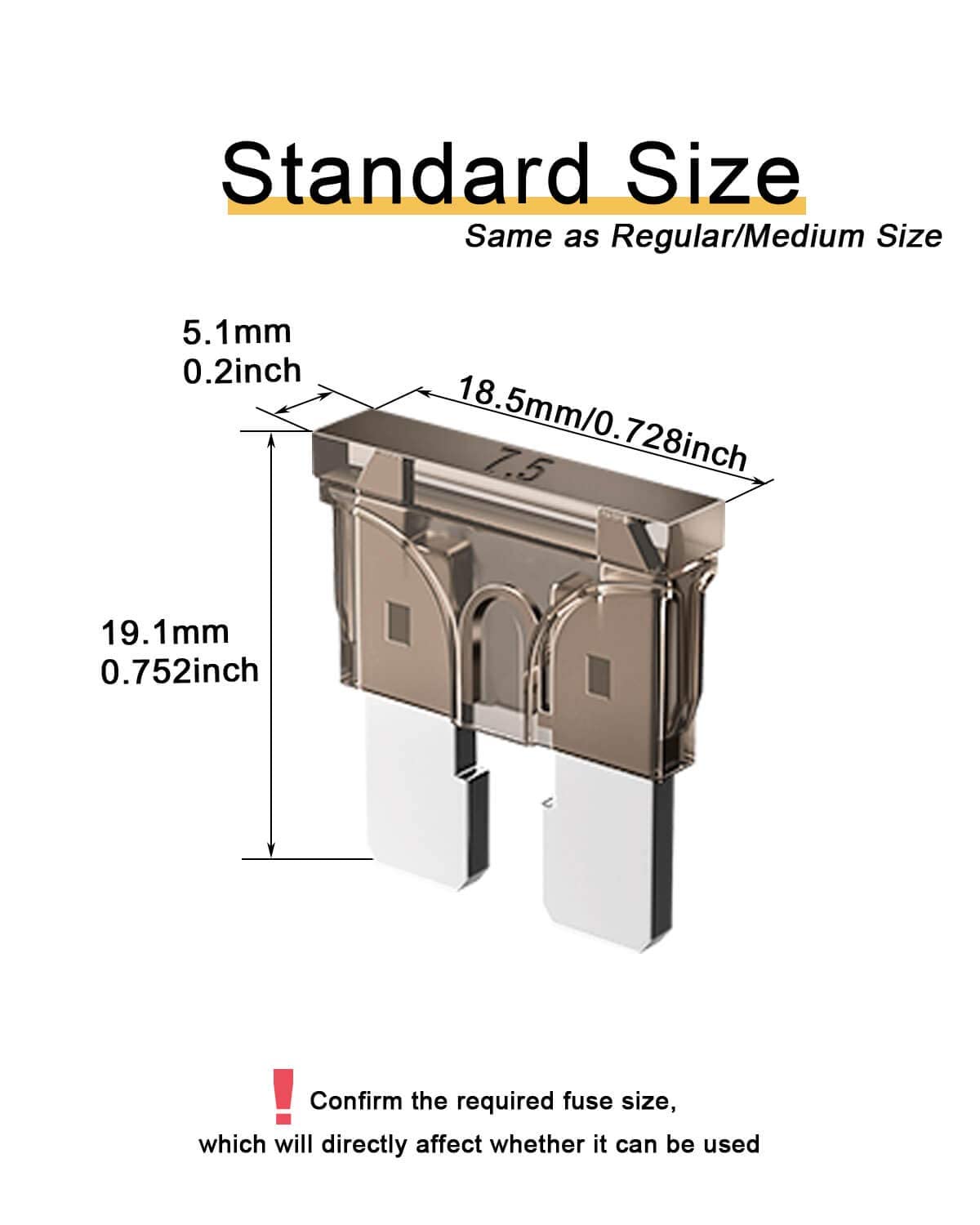 Riseuvo 50Pcs 7.5A Standard Car Fuses - 7.5 Amp Automotive Fuses(Ato/Apr/Ats), 32V (12/24V) Blade Fuse For Rv/Truck/Suv