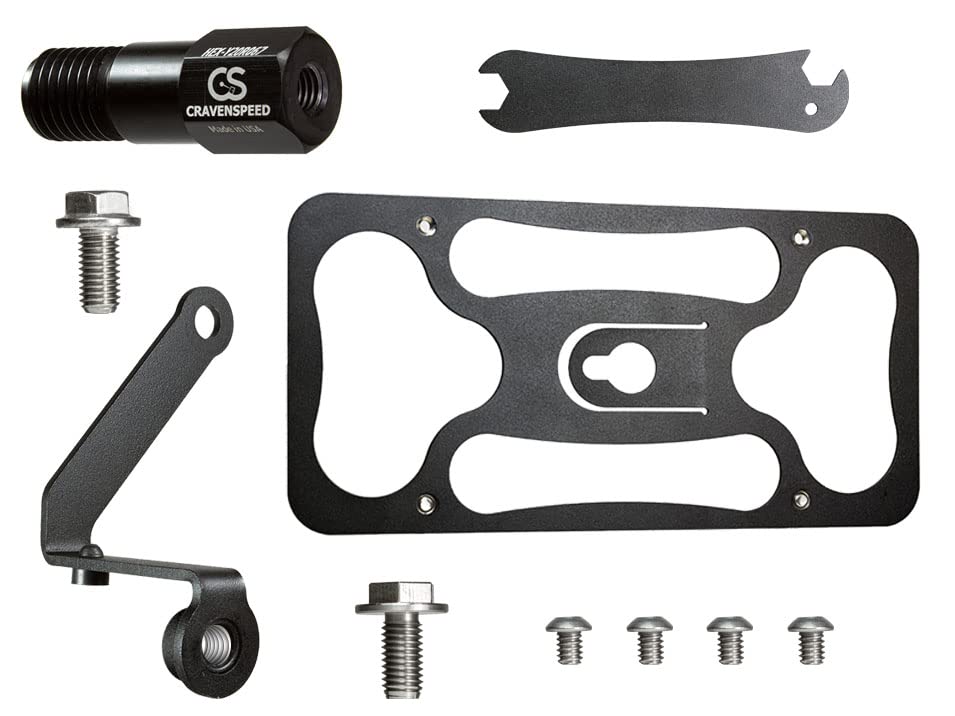 Cravenspeed Platypus License Plate Mount Compatible With Mazda Mx-5 Miata (Nd) 2016-2023 | No Drilling | Installs In Seconds | Made Of Stainless Steel & Aluminum | Made In Usa