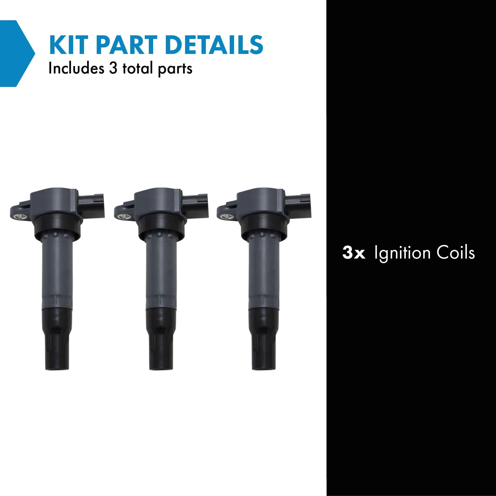 Trq Ignition Coil Set Direct Replacement Compatible With 2008-2015 Smart Fortwo