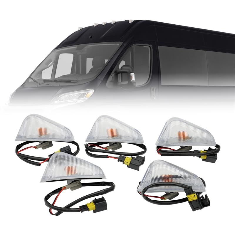 NOVAPARTS Cab Roof Top Marker Lights Compatible with 2014-2023 Dodge Ram ProMaster 1500 2500 3500 Roof Running Lamps Front Roof 