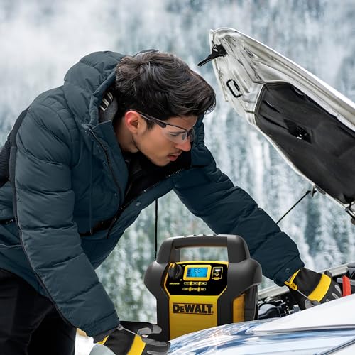 DEWALT DXAEJ14-Type2 Digital Portable Power Station Jump Starter - 1600 Peak Amps, 120 PSI Compressor, USB-A & USB-C Charging
