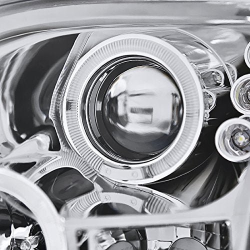 Spec-D Tuning Lhp-Fus06-Tm Ford Fusion Halo Chrome Clear Clear Projector Head Lights
