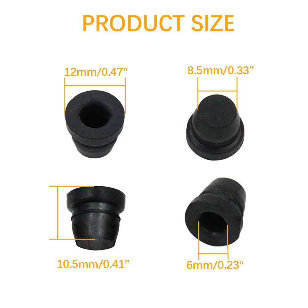 18PCS Black Brake Dust Cover, Rubber Dust Stem Cover, Grease Fitting Caps, Brake Caliper Bleeder Cap, Brake Bleeder Screw Cap, R