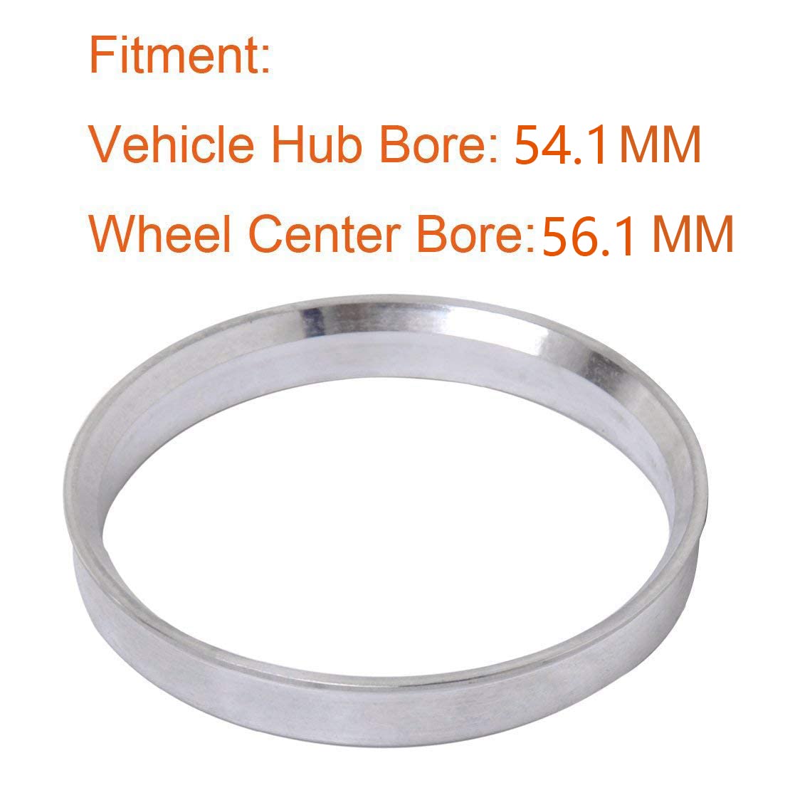 ZHTEAPR 4pc Aluminium Alloy Wheel Hub Centric Rings 56.1 to 73.1mm - Silver Hubrings for Enhanced Wheel Fitment