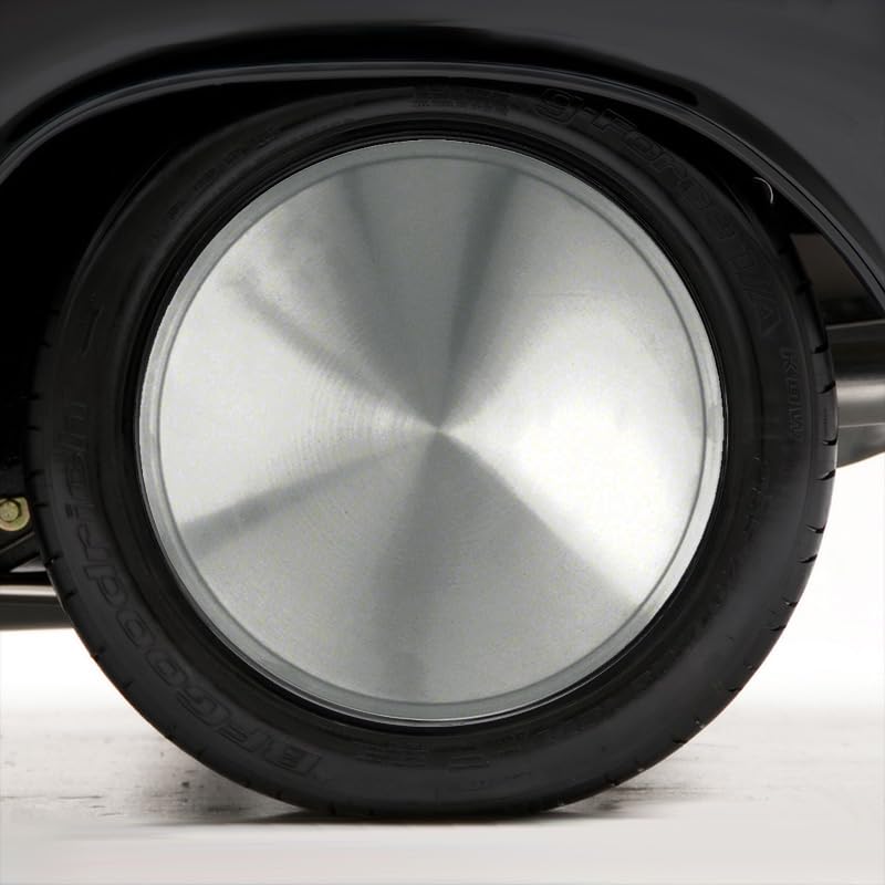 Set of Four 16 Polished Stainless Steel Hubcap Wheel Covers (Push-on)
