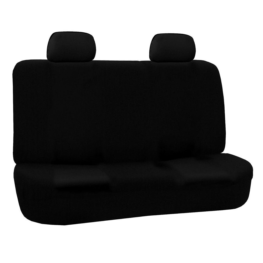Fh Group Car Seat Cover Rear Seat Cover For Back Seat Cloth - Universal Fit For Cars With Solid Bench, Black Car Seat Protector